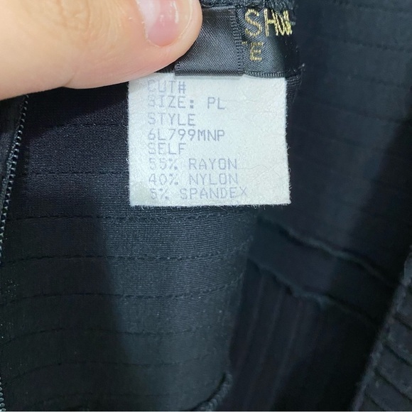 Tadashi Shoji Black Mini Sleeveless‎ Ribbed Sz Petite Large - Picture 8 of 8